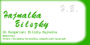 hajnalka bilszky business card